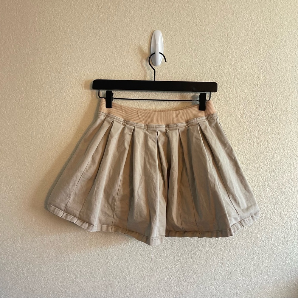Y2K Justice Khaki Mini Skort Pleated Preppy Retro Womens Size Small - Picture 2 of 7